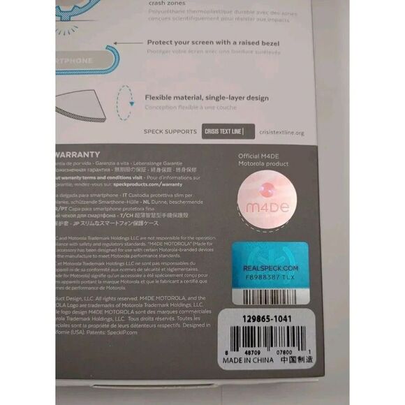 Moto E6 Case Speck Presidio Lite Slim & Protective Black 4ft Drop Lot of 4 - Picture 7 of 7